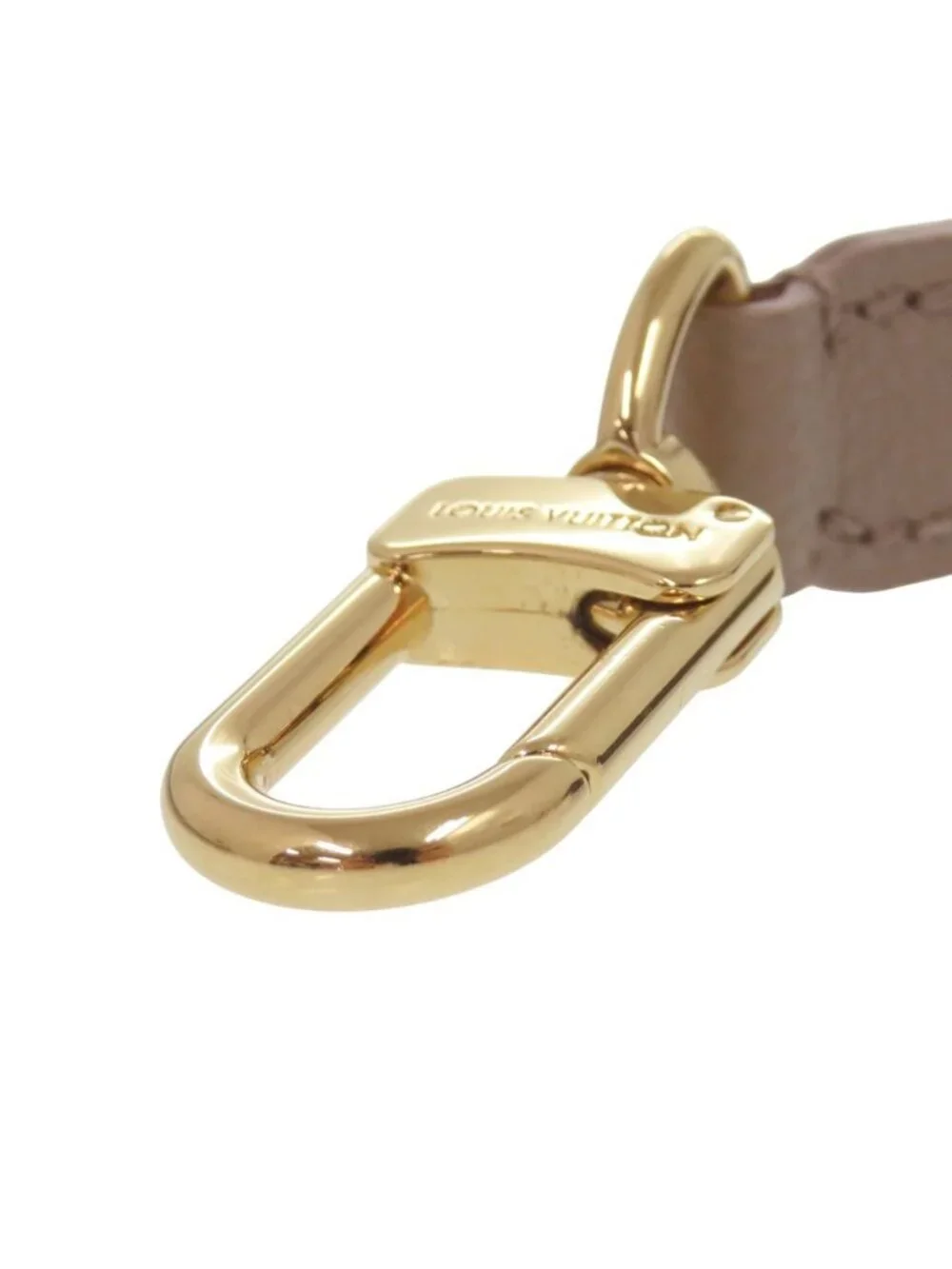 Louis Vuitton Shoulder Strap Leather Beige